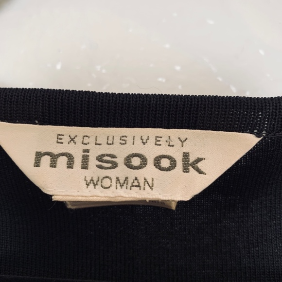 Exclusively Misook Woman Black Tunic Top 1X Classic Dressy Old Money Modest Work - Picture 3 of 14